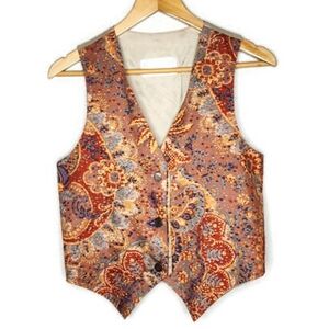 Carol Antone Collection Petites Vintage Printed Vest Size S